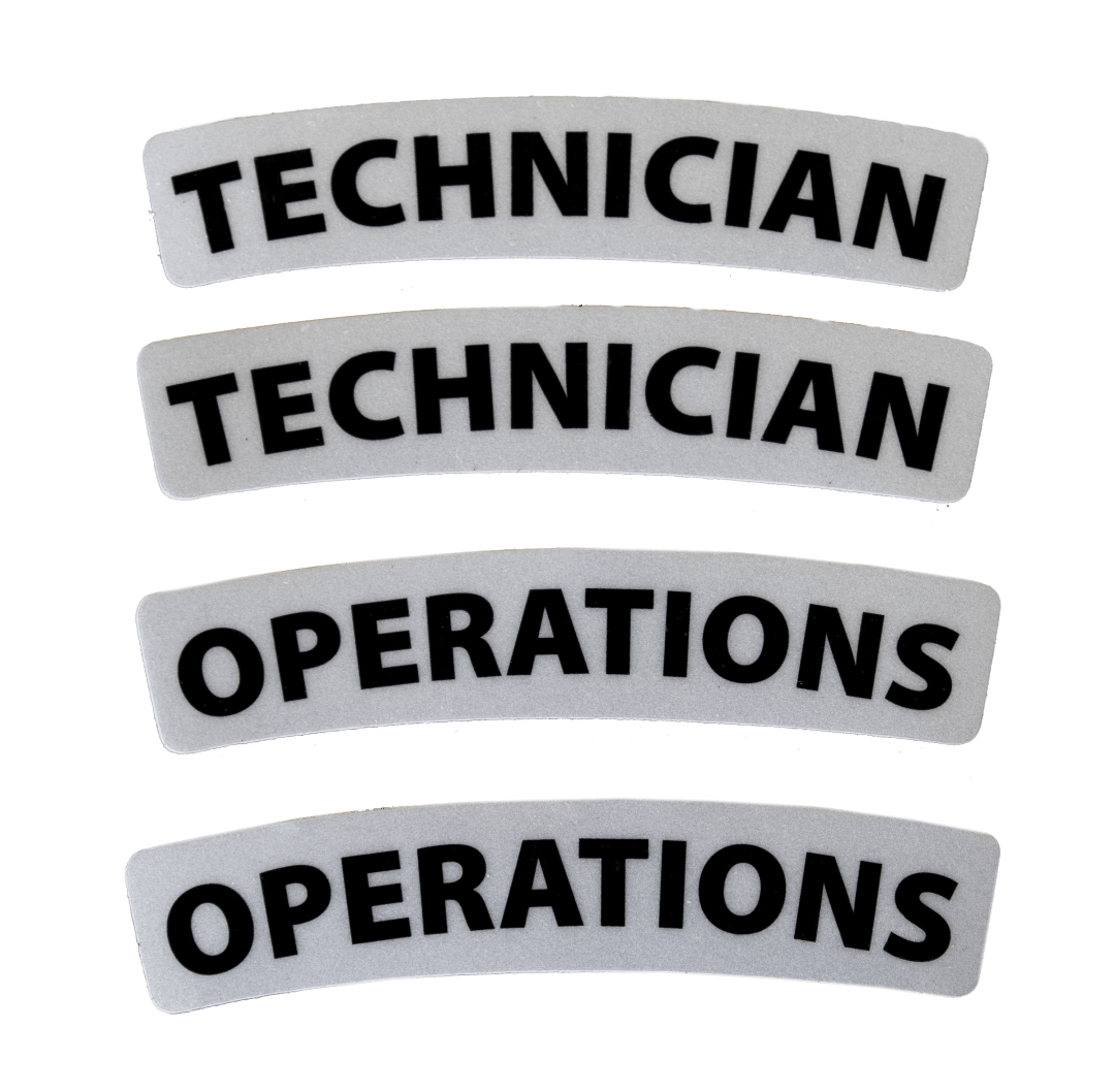 Reflective Sticker "OPERATIONS" Side Curved Ice Rescue Systems