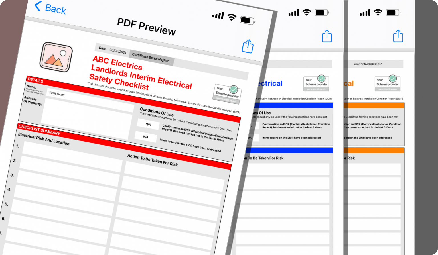 Landlords Interim Electrical Safety Checklist iCertifi