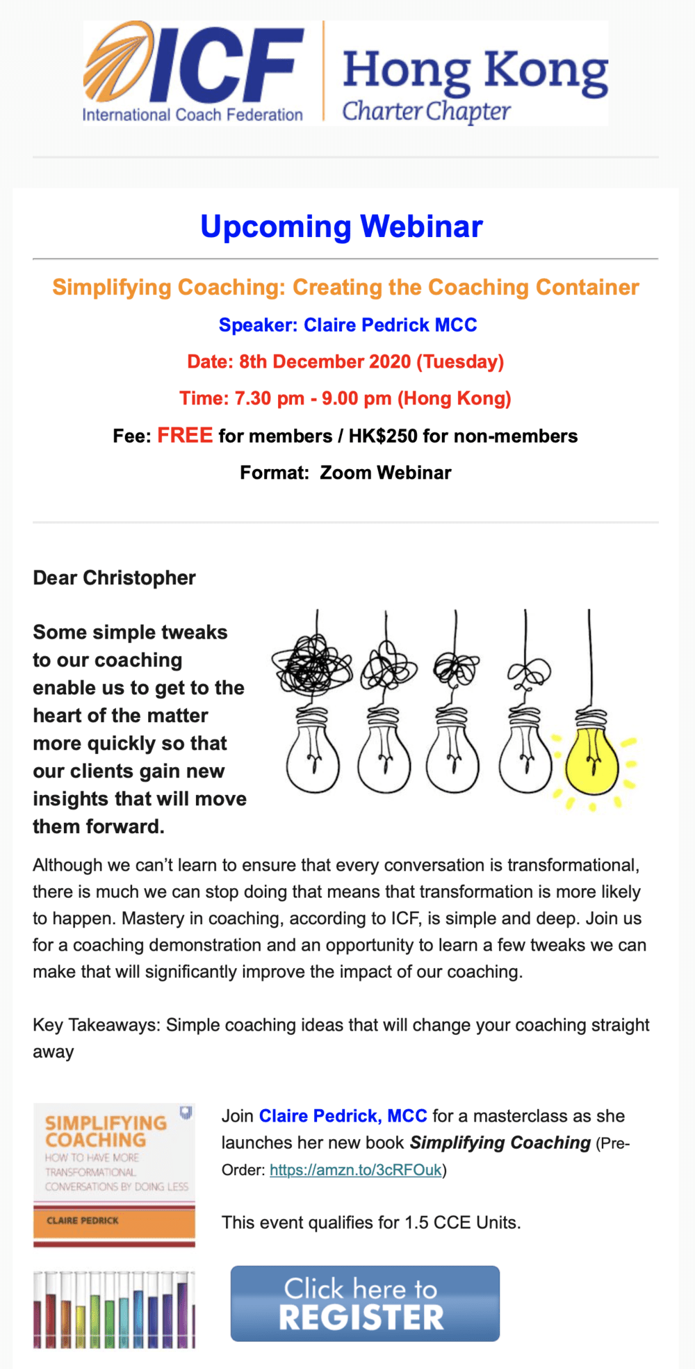 Simplifying Coaching Creating the Coaching Container (Claire Pedrick