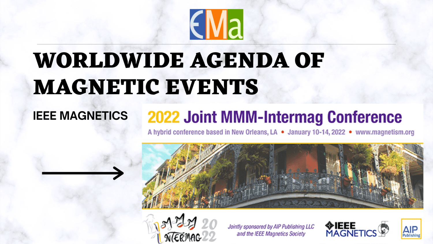 Worldwide agenda of events ICFPM, International Conference
