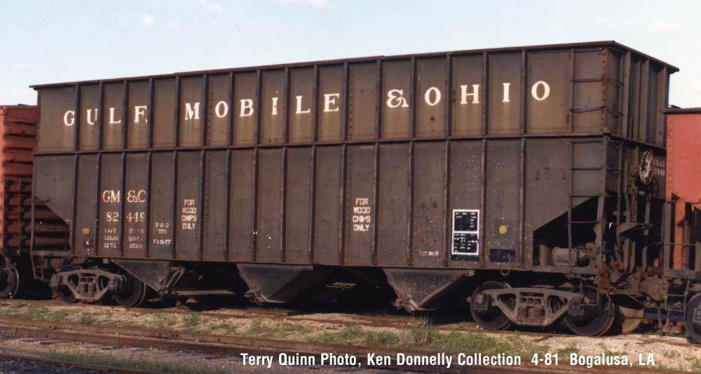 Gulf Mobile & Ohio PS3 Woodchip Hopper 1967+