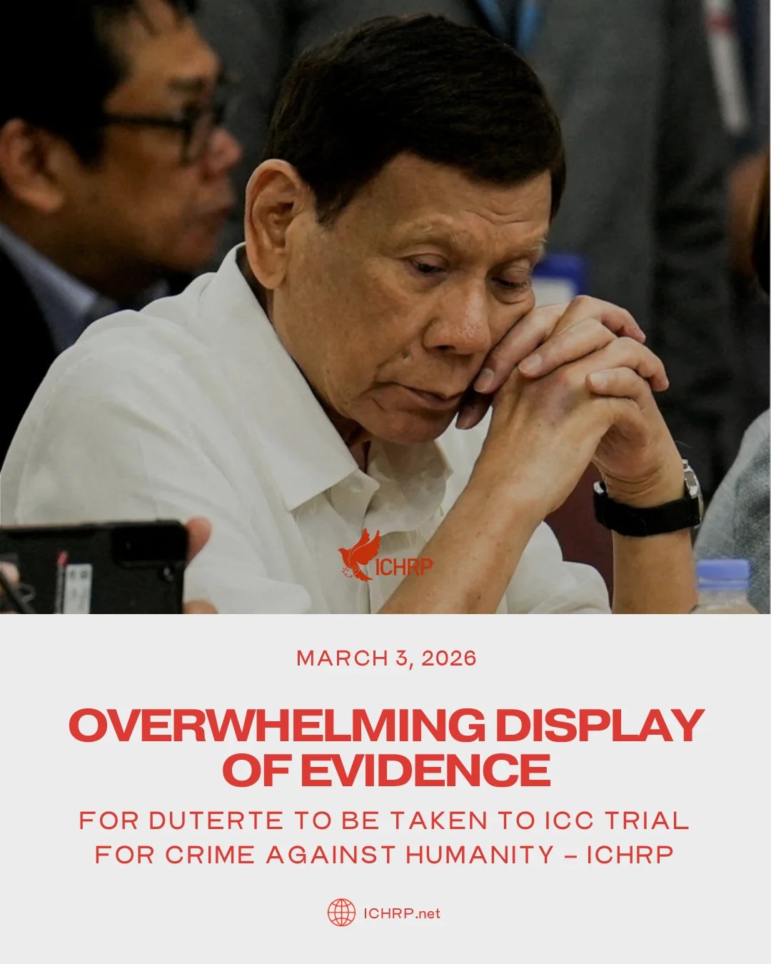 Duterte should now go to trial at International Criminal Court after
