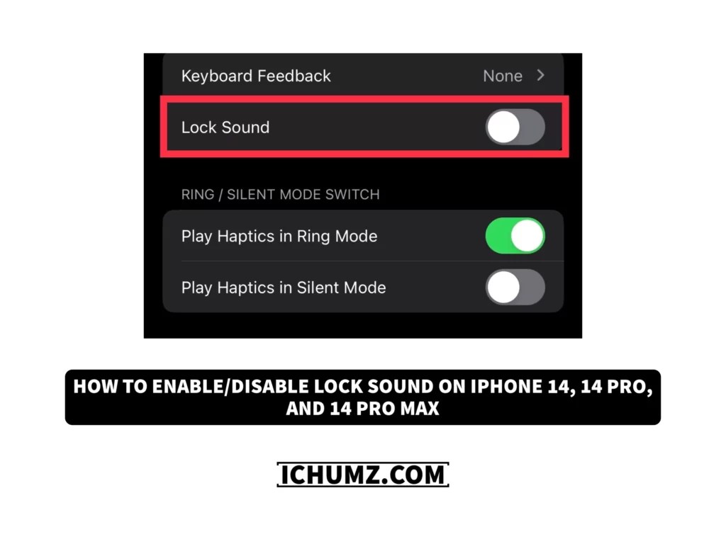 How to Enable/Disable Lock Sound on iPhone 14, 14 Pro, And 14 Pro Max