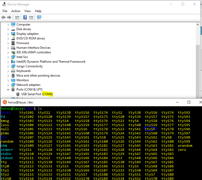 Accessing COM port from WSL iCircuit