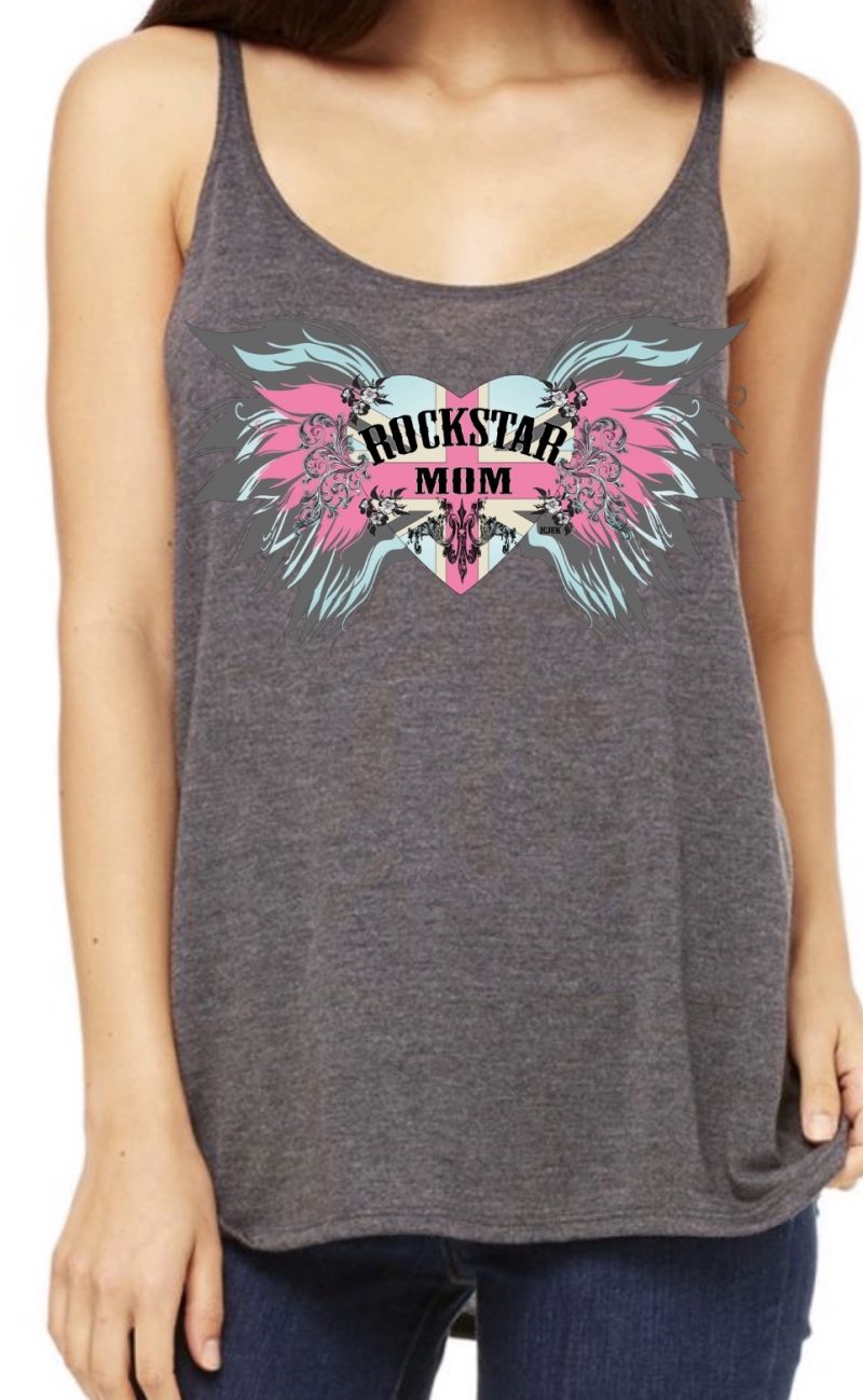 Rockstar Mom Ladies Slouchy Tank