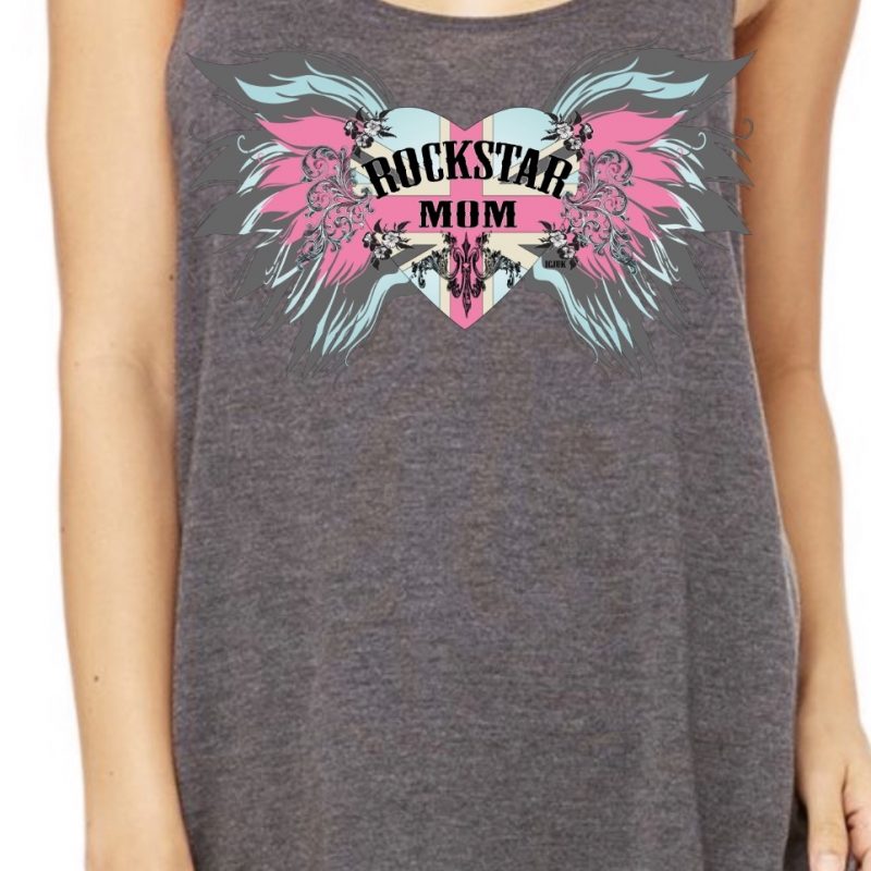 Rockstar Mom Ladies Slouchy Tank