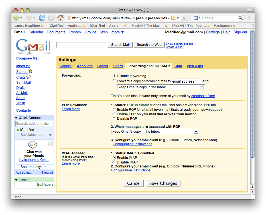 How to Setup Gmail IMAP for iPhone iClarified