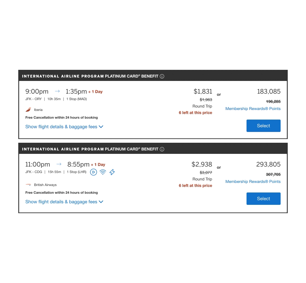 Which card gives discount in flight tickets? Leia aqui Which credit