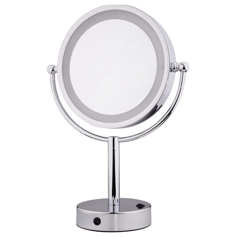 8.5" Double Sided Lighted Free Standing Mirror ICO Bath