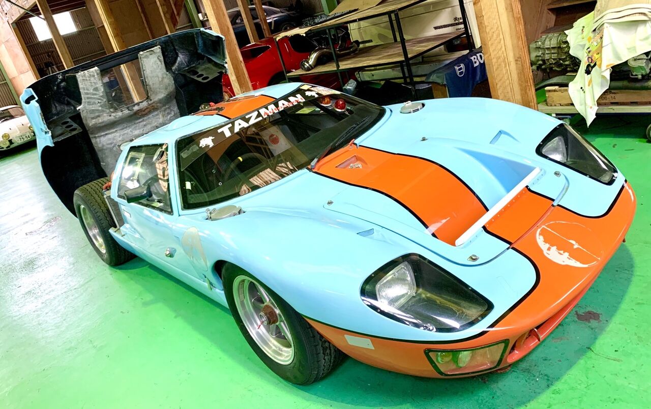 フォードGT40 レプリカ 販売致します。 ポルシェ・レクサスの専門店アイコードへようこそ[点検・板金・メンテナンス・チューンアップのプロ