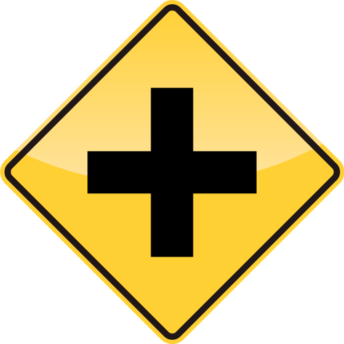 CROSS ROADS Sign SVG(VECTOR)Public Domain ICON PARK Share the