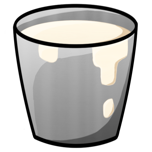 Minecraft Bucket With Milk Icon, PNG ClipArt Image