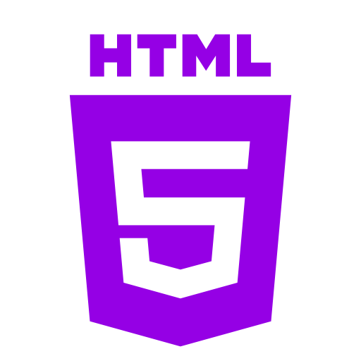 Purple HTML icon (logo symbol png)