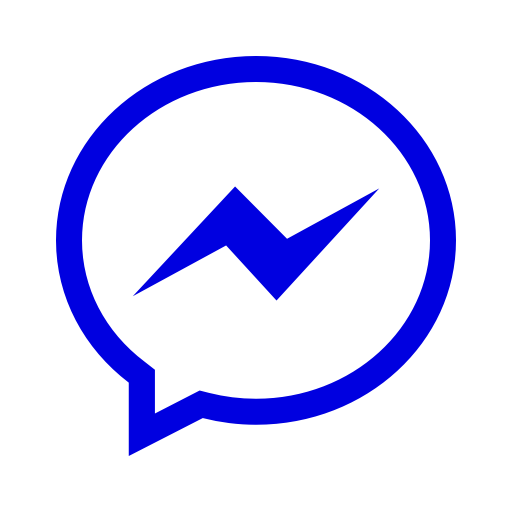 Blue messenger icon (png symbol)