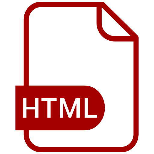 Symbole HTML rouge (symbole png)