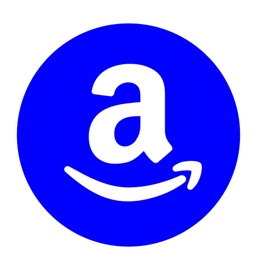 Ícone da Amazon (símbolo do logotipo png) azul
