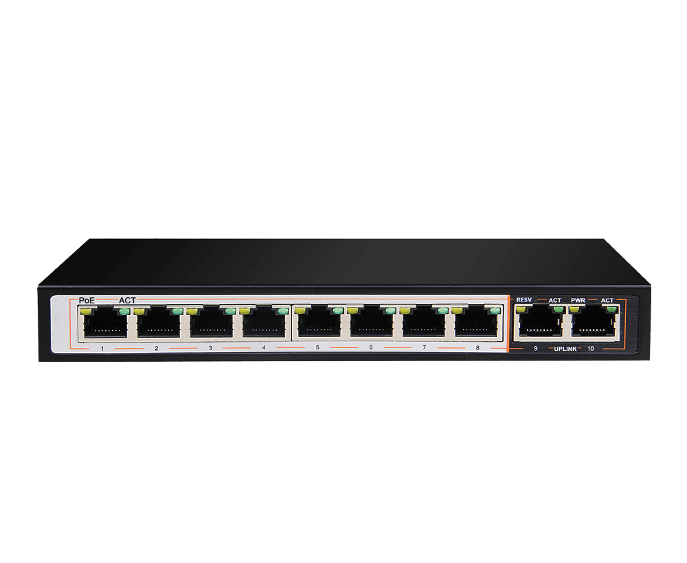 DLink DGSF1010PE 8GE PoE+ 2GE Uplink 250m PoE Switch IconicITStore