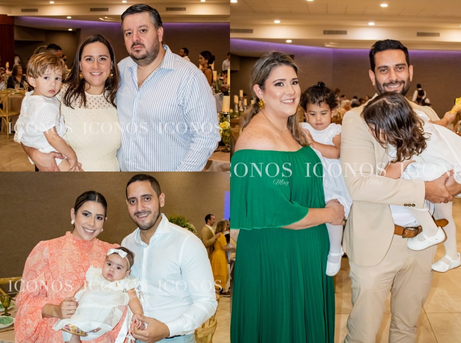 Cuádruple bautizo: Ivanna Suazo, Ana, Camila y Andrés Pineda
