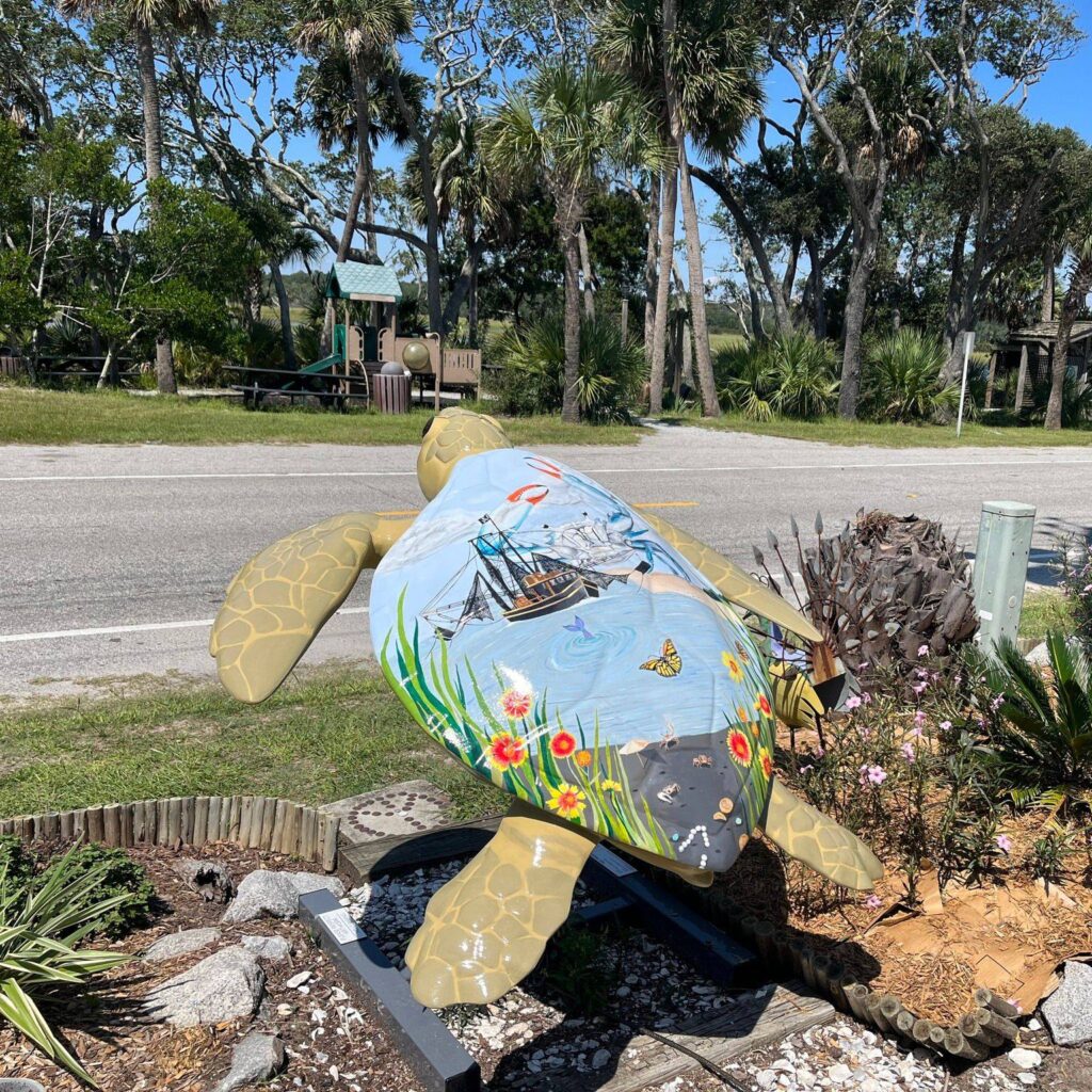 Sea Turtle Sculptures for Turtle Art Project Edisto Island, SC