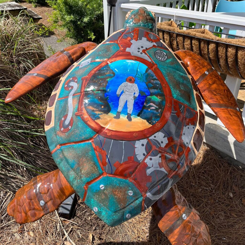 Sea Turtle Sculptures for Turtle Art Project Edisto Island, SC