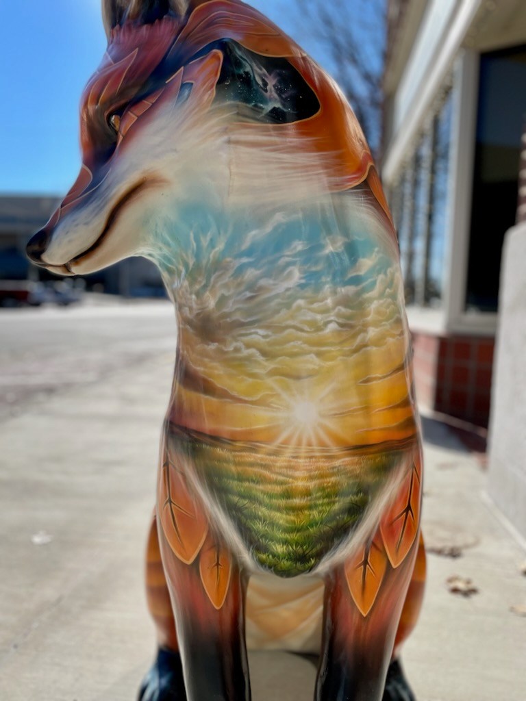 Outdoor Resin Fox Statues for the Fox Hunt Ponca City, OK