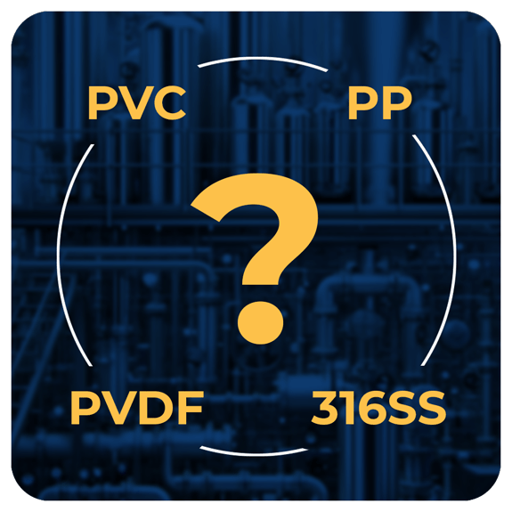 Examining the Benefits and Differences of PVC, PP, PVDF, and 316SS for