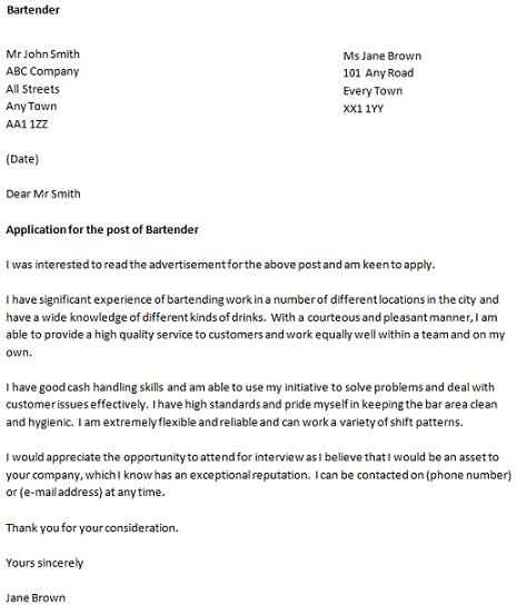 Cover Letter for a Bartender - icover.org.uk (465 x 544 Pixel)