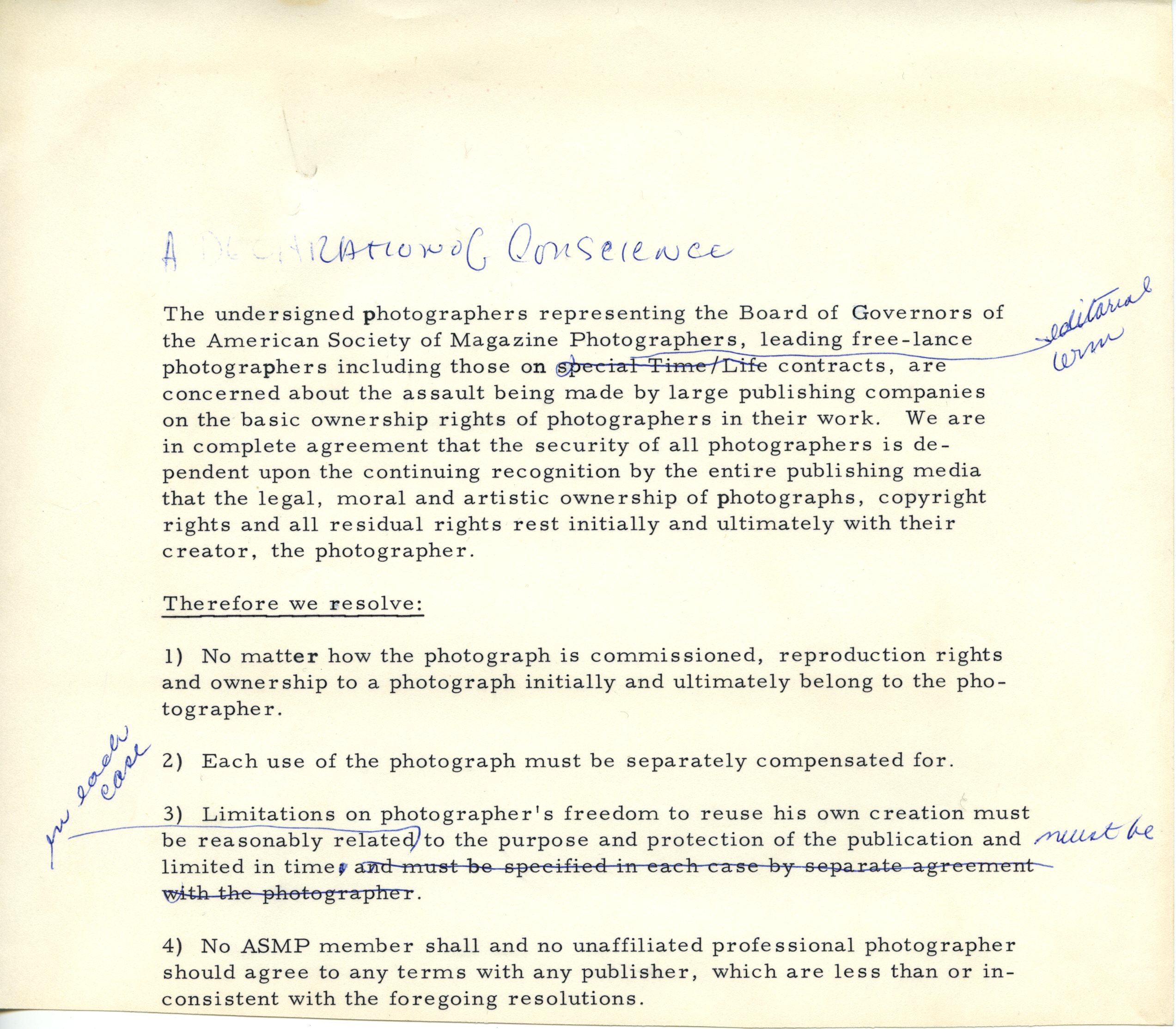 ASMP and the Declaration of Conscience Monsters & Madonnas