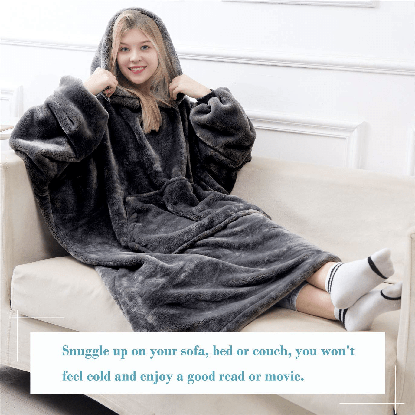 Wearable Blanket Snuggle Hoody I Crave This