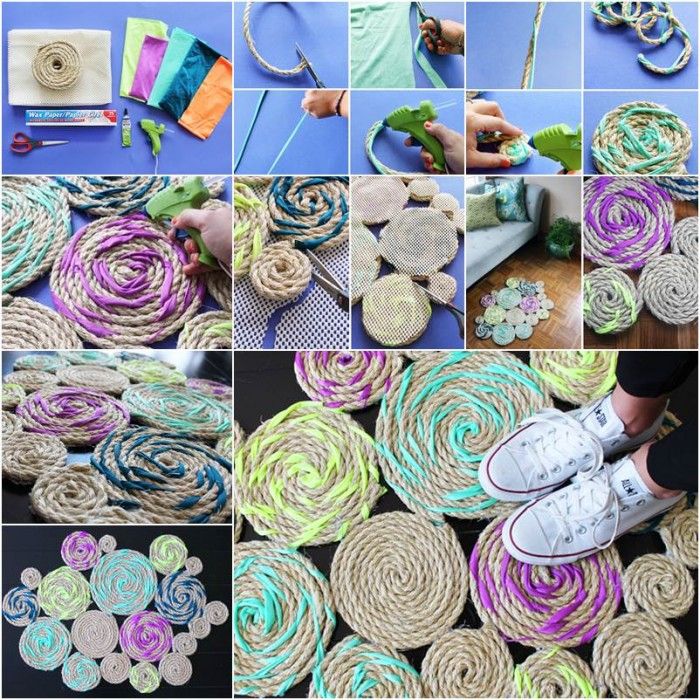 How to DIY Decorative Twisted Rope Rug
