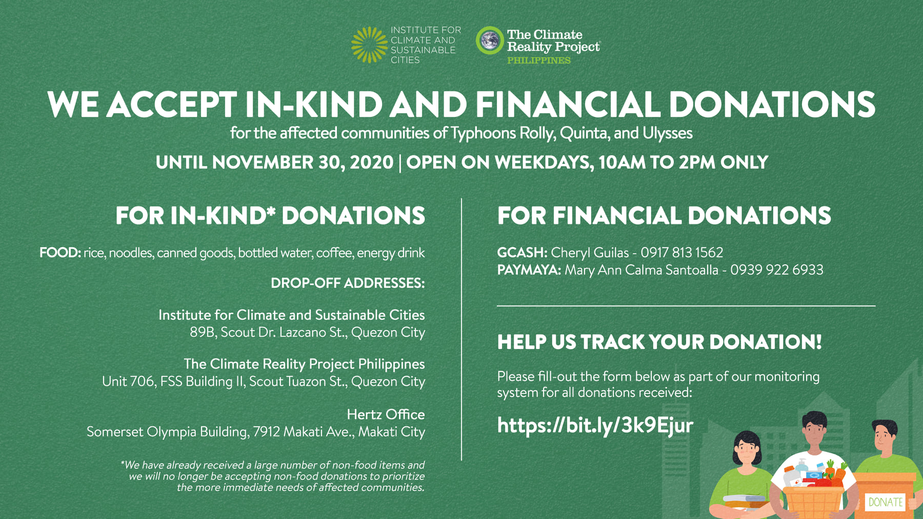 CALL FOR DONATIONS for the typhoon victims ICSC Institute for