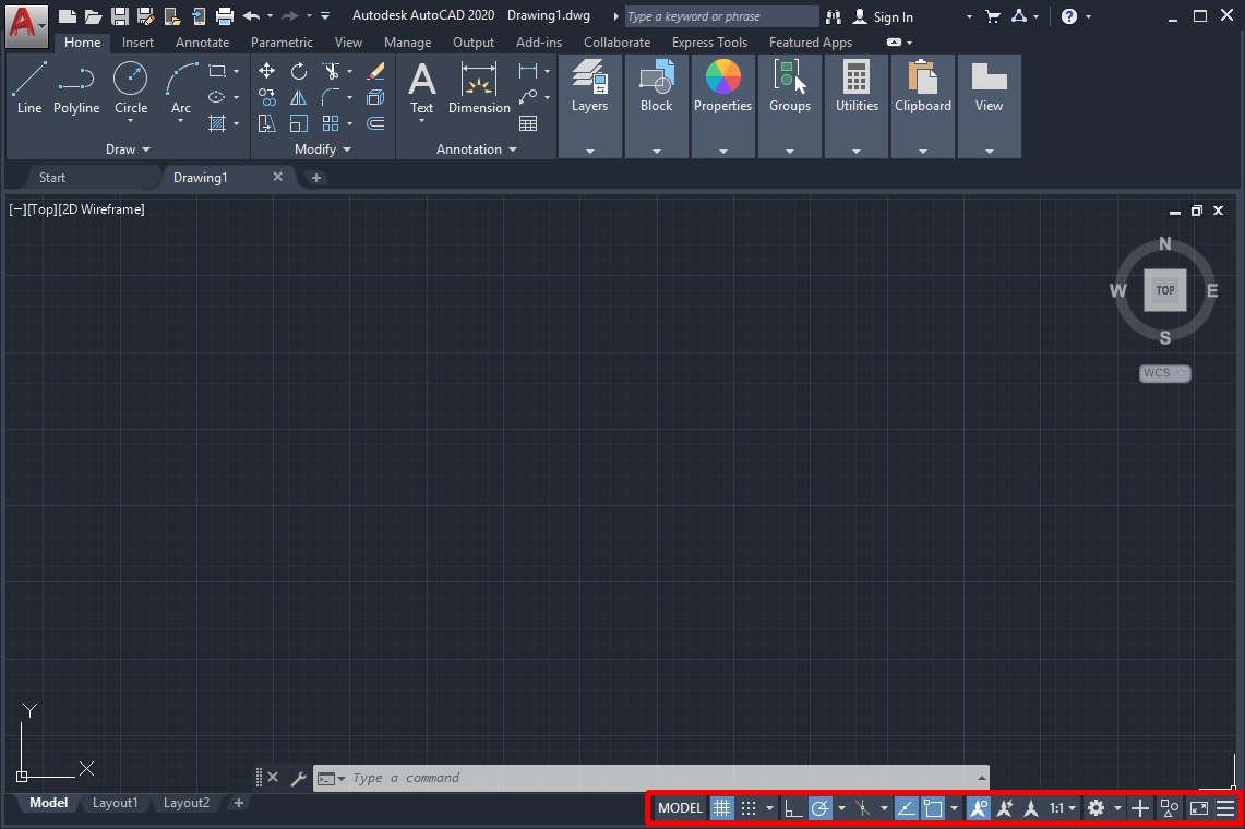 Status Bar in Autocad MEGATEK ICT ACADEMY