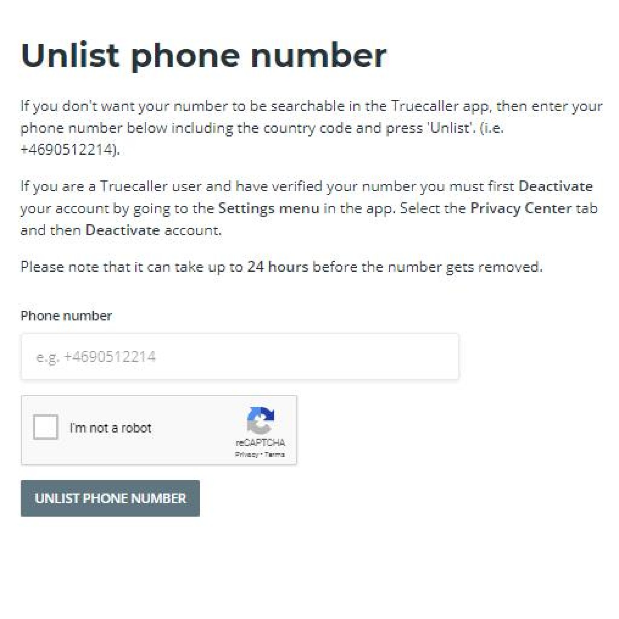 How to delete truecaller account and remove your phone number from it