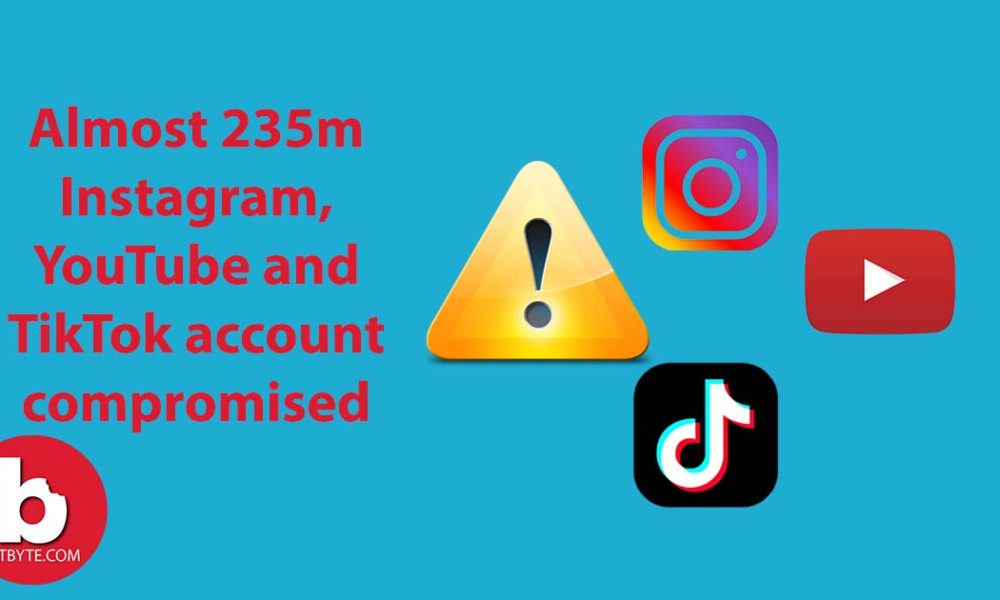 Data breach of almost 235 million Instagram, Youtube, and TikTok