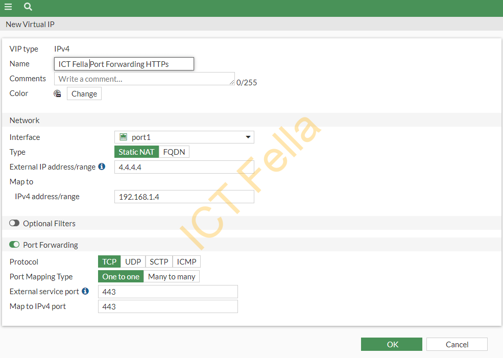 How to Configure Port Forwarding Destination NAT on Firewall