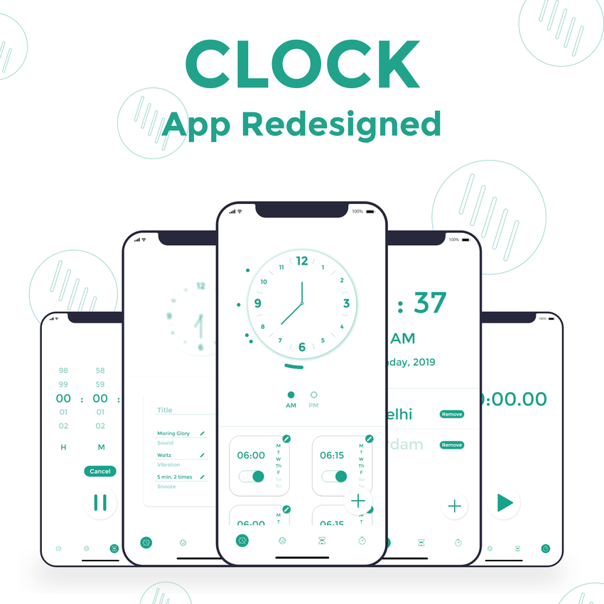15 Best Clock App UI Design 2019