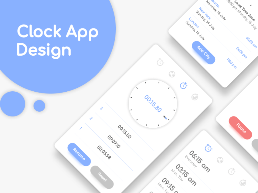 15 Best Clock App UI Design 2019