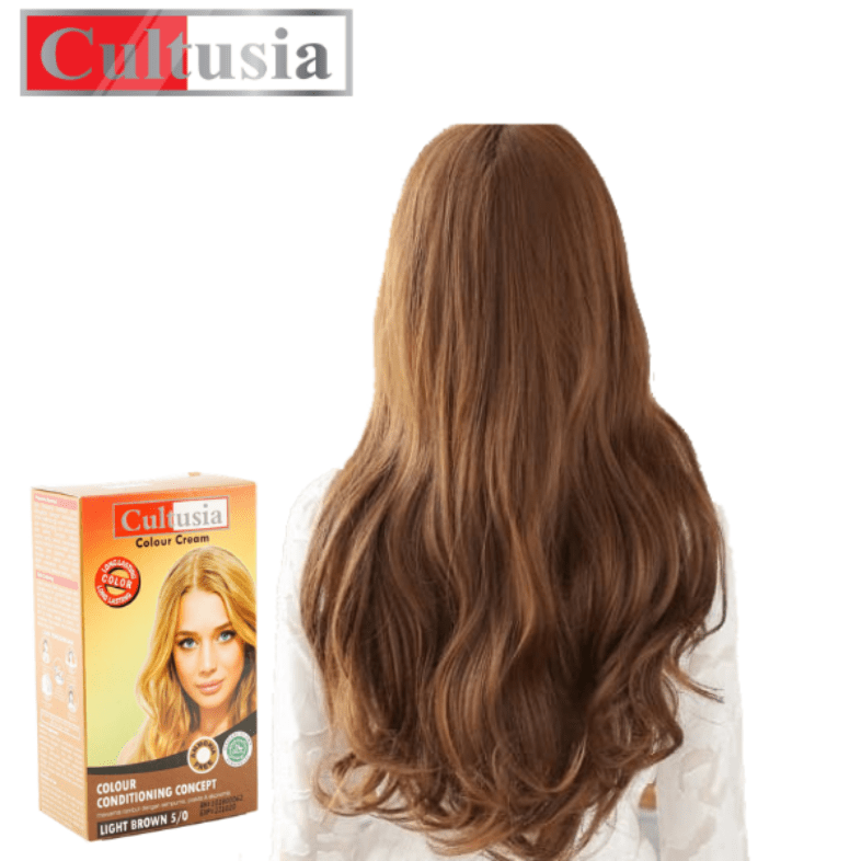 Blicing Rambut-Pewarna Rambut Cultusia-Light Brown[Coklat Terang] | Lazada Indonesia