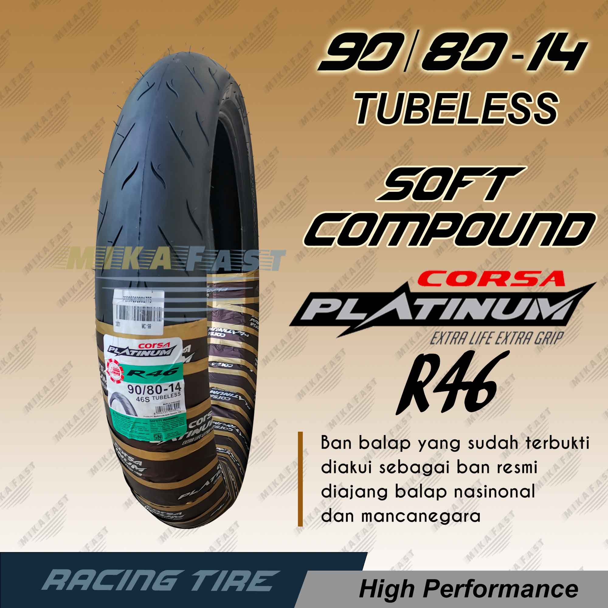 Ban Corsa Platinum R46 Ring-14 Tl Soft Compound | Lazada Indonesia