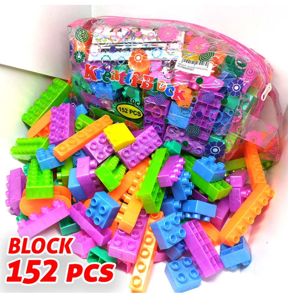 Mainan Anak Block Kreatif Isi 152 Pcs - Mainan Lego Edukasi / Mainan Bayi / Mainan Edukasi / Mainan Perempuan / Mainan Laki-Laki / Mainan Lego / Mainan Block / Mainan Puzzle / | Lazada Indonesia