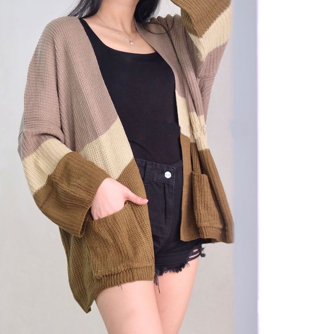 Ootd Sweater Rajut ALLED POCKET SWEATER EKSKLUSIF