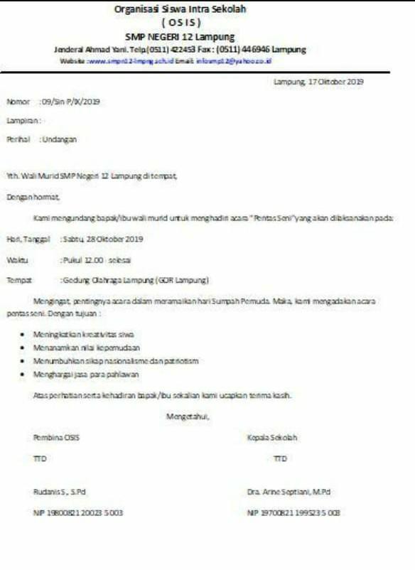 Ciri Ciri Surat Undangan Resmi Setengah Resmi Dan Tidak Resmi