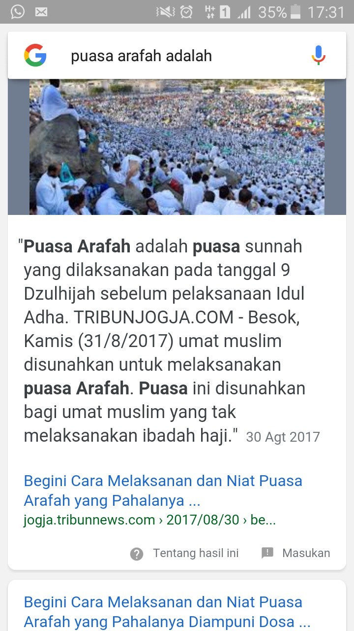 apa yang di maksud dengan puasa arafah Brainly.co.id