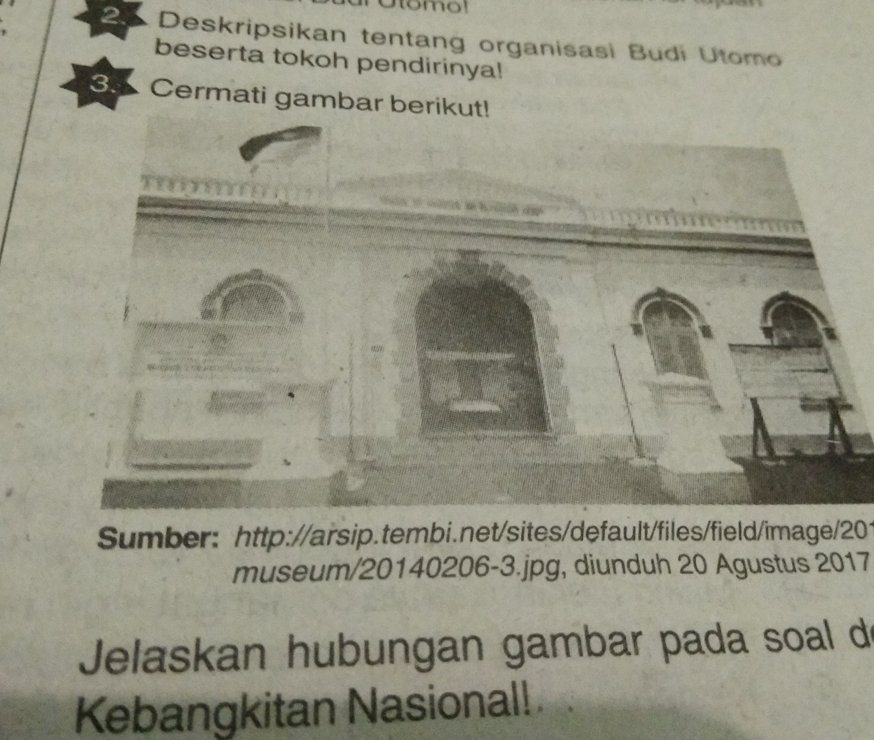 jelaskan hubungan gambar pada soal dengan kebangkitan nasional cepat