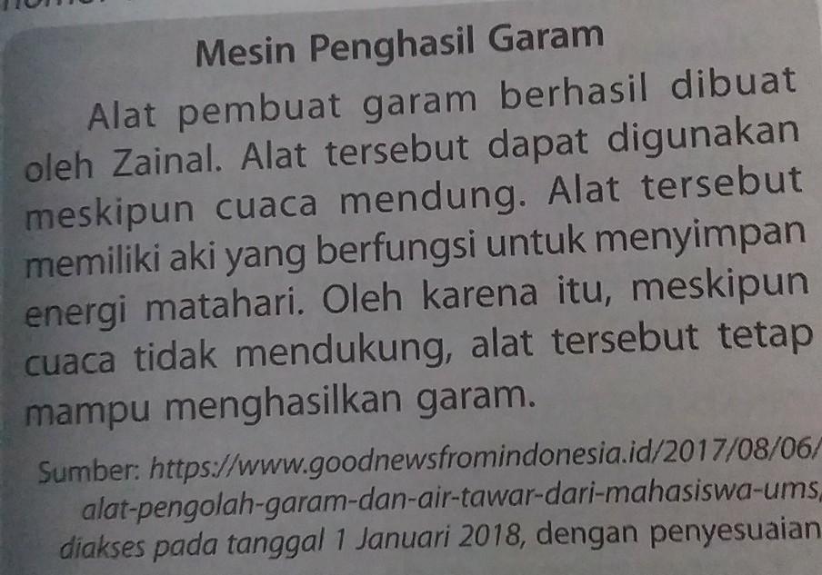 teks di atas termasuk teks...a. fiksi karena teks berisi khayalanb