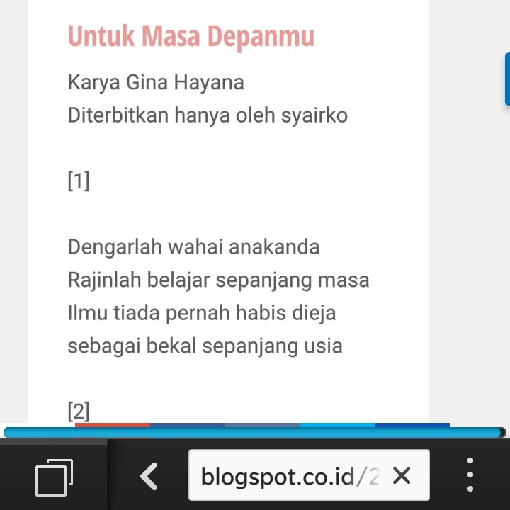 Contoh Syair Puisi Lama Bersajak Aaaa KT Puisi