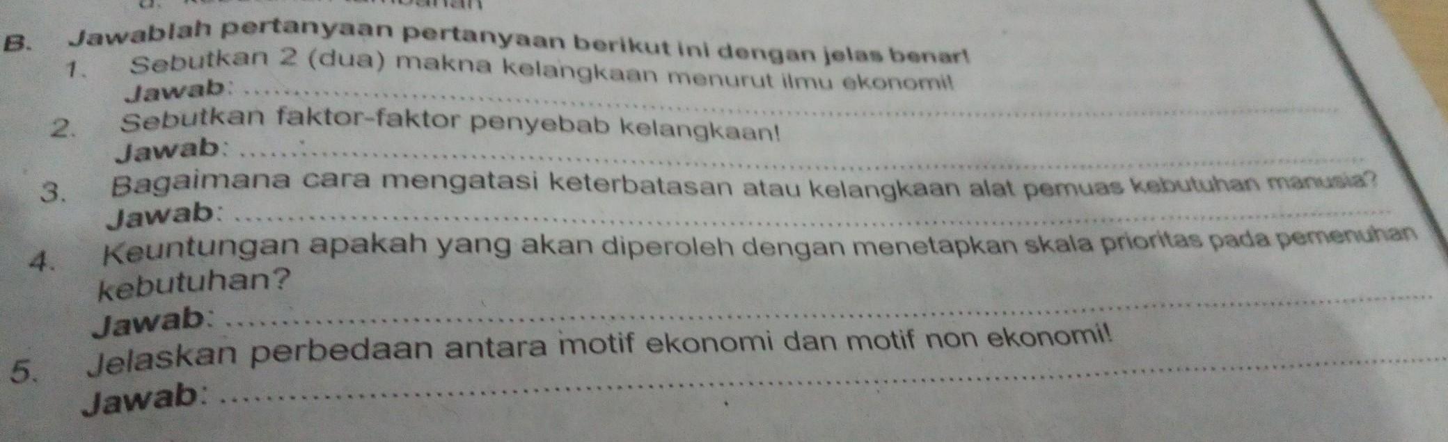 Sebutkan Faktor Faktor Yang Menyebabkan Kelangkaan Berbagai Sebab