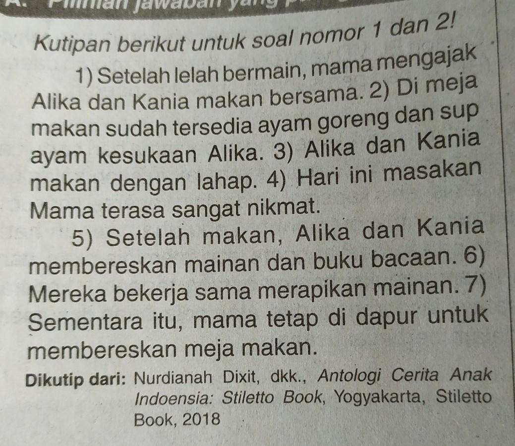 Buatlah 3 Kalimat Tanya Yang Jawabannya Ada Pada Teks Kumpulan Jawaban