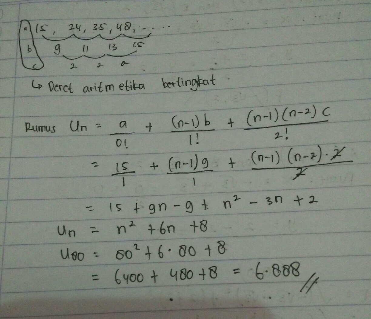 Rancang Suatu Formula Untuk Setiap Pola Barisan Yang Diberikan