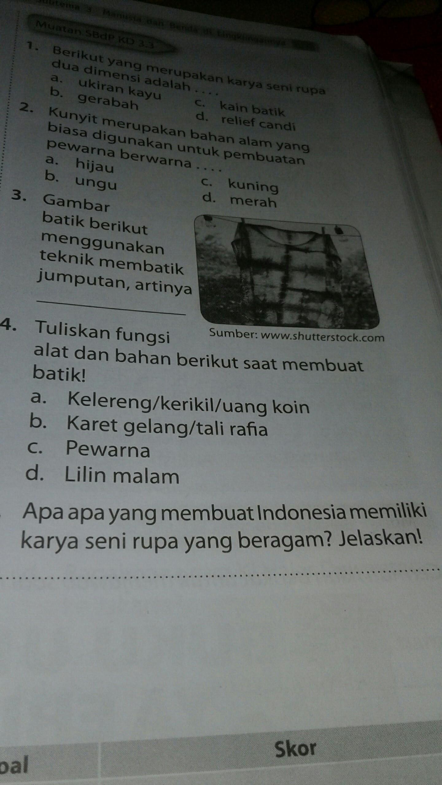 Fungsi Karet Gelang Saat Membuat Batik Teman Sekolah